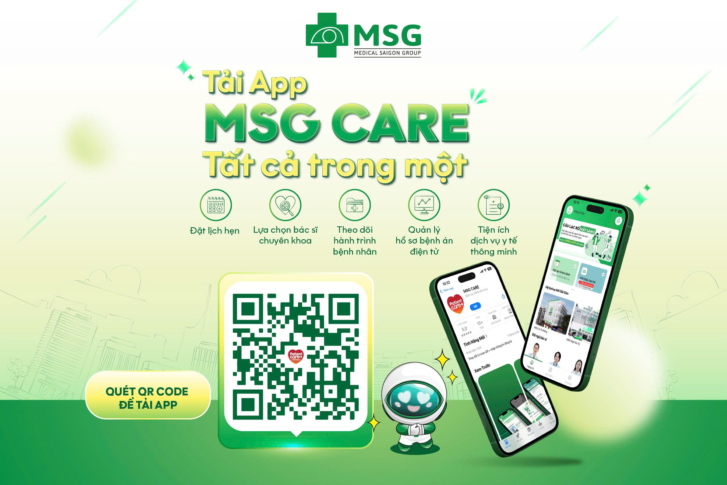 Ra mắt ứng dụng MSG CARE toàn diện: đặt lịch, quản lý hồ sơ và chăm sóc sức khỏe chủ động