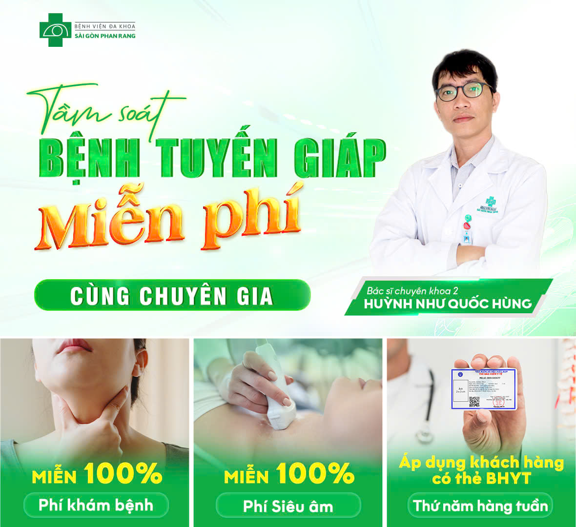 KHÁM & SIÊU ÂM BỆNH TUYẾN GIÁP MIỄN PHÍ CÙNG CHUYÊN GIA Bướu giáp BS.CKII Huỳnh Như Quốc Hùng