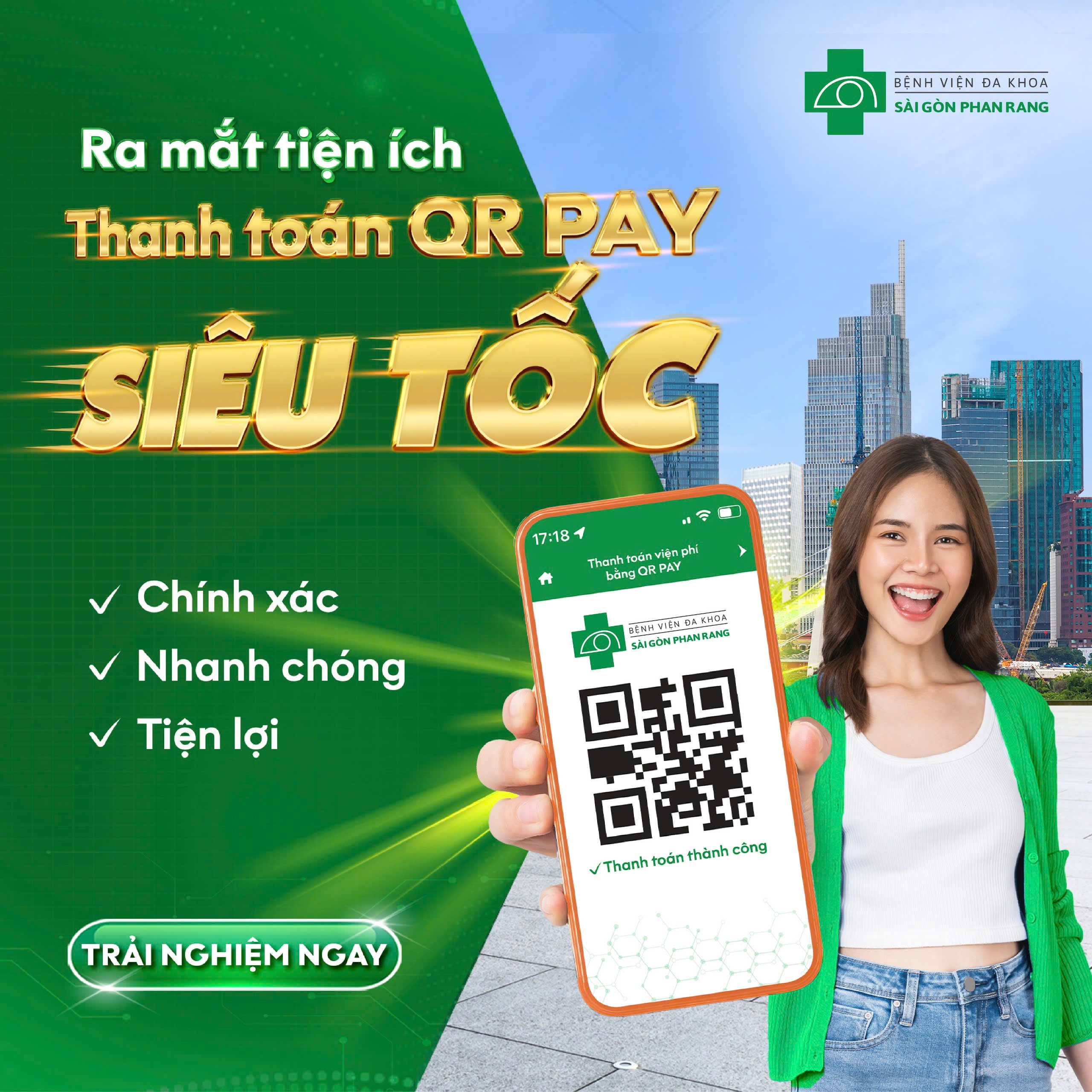 RA MẮT TIỆN ÍCH THANH TOÁN VIỆN PHÍ QUA MÃ QR CODE ĐỘNG TẠI Bệnh viện Sài Gòn Phan Rang