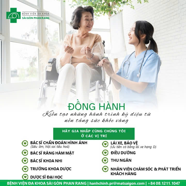 TIN TUYỂN DỤNG BỆNH VIỆN ĐA KHOA SÀI GÒN PHAN RANG THÁNG 06/2025