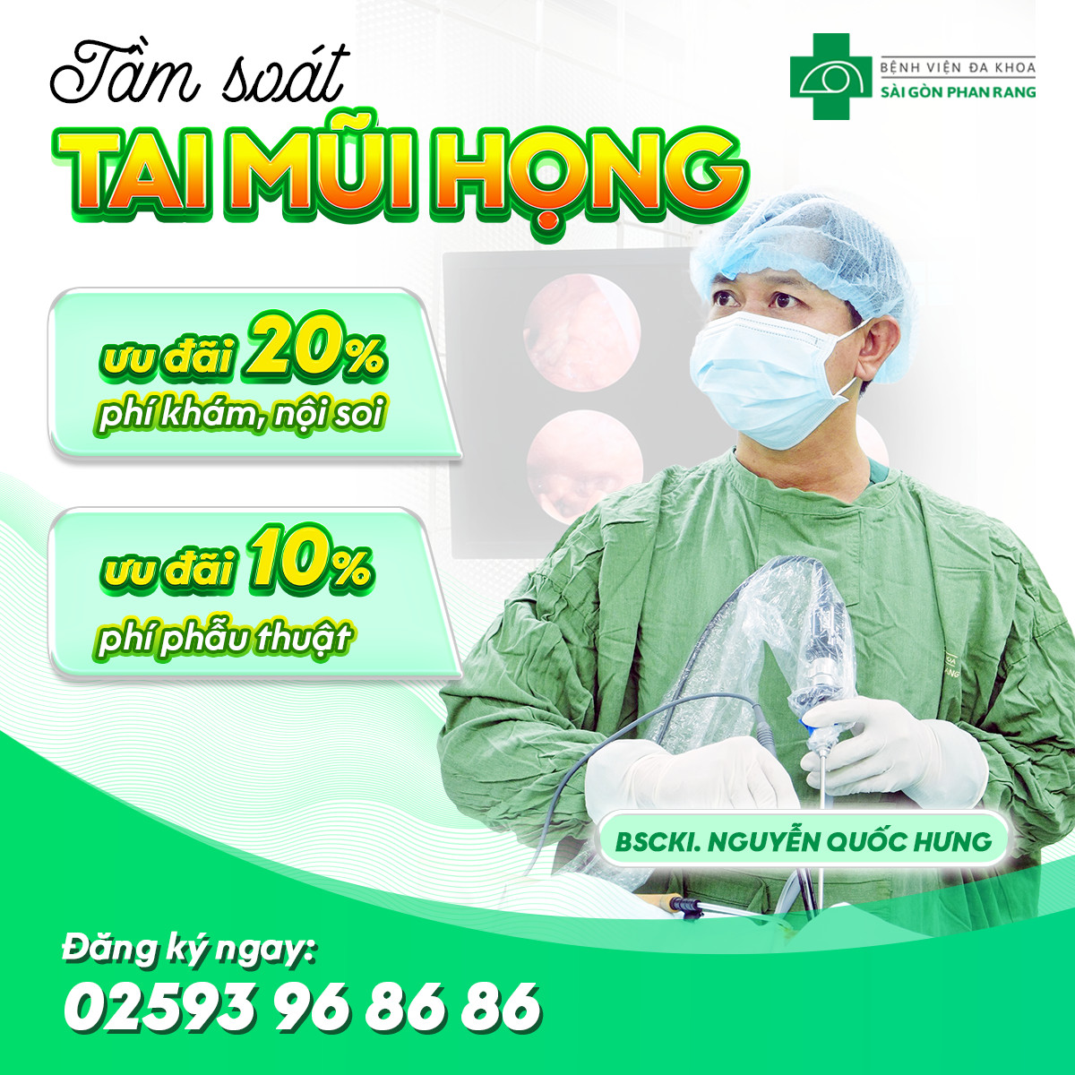 ƯU ĐÃI GIẢM 20% CHI PHÍ NỘI SOI TAI - MŨI - HỌNG