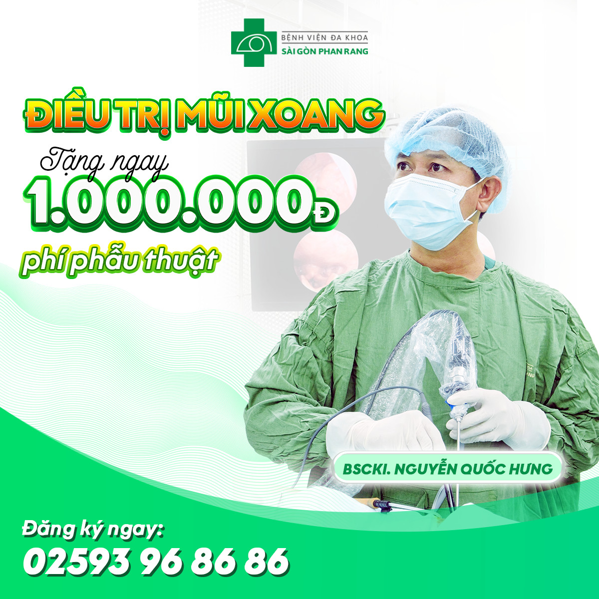 TẶNG 1 TRIỆU ĐỒNG KHI ĐĂNG KÝ PHẪU THUẬT MŨI XOANG